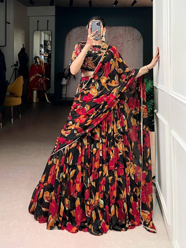 LNB 1145 Marble BLK Bulk Lehenga choli exporter in Mumbai